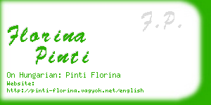 florina pinti business card